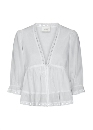 Adelia s voile bluse Hvid Neo Noir 